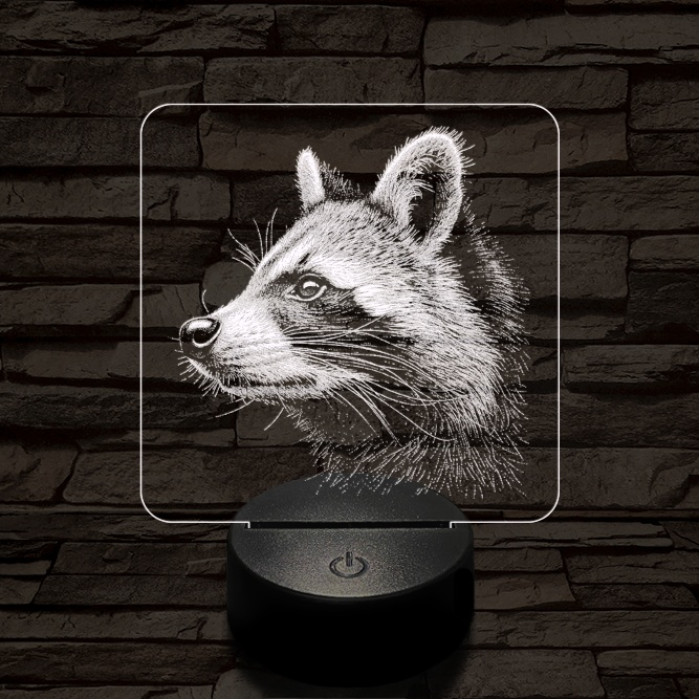 Mosó Masa 7 színű valósághű 3D led lámpa