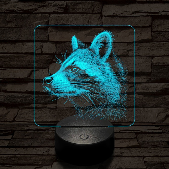 Mosó Masa 7 színű valósághű 3D led lámpa