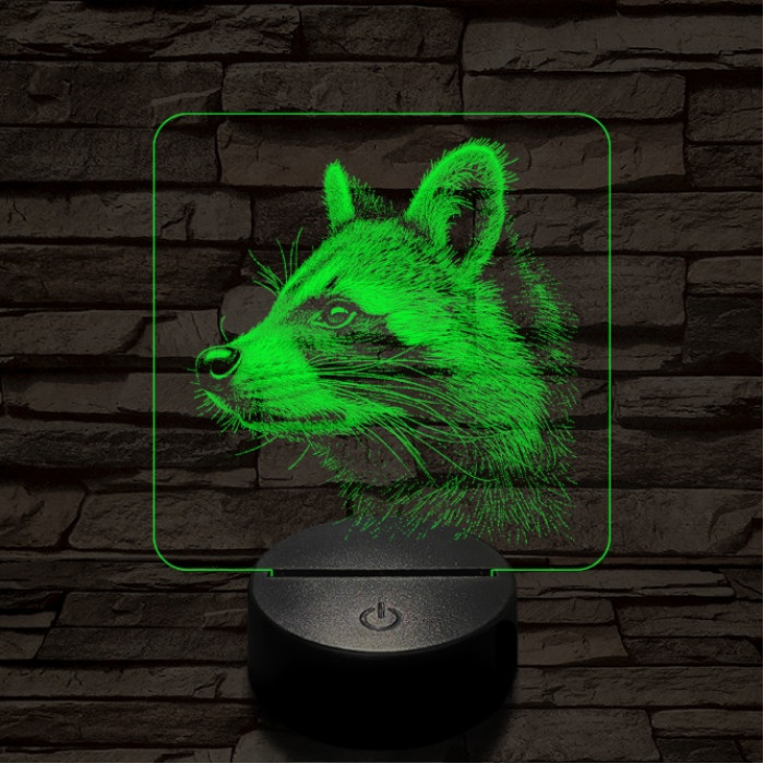 Mosó Masa 7 színű valósághű 3D led lámpa