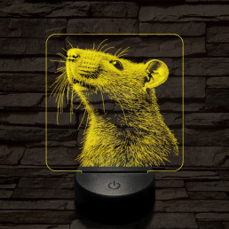 Szimatoló kisegér 7 színű valósághű 3D led lámpa