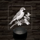 Veréb pihenő 7 színű valósághű 3D led lámpa