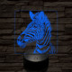 Bájos zebra 7 színű valósághű 3D led lámpa