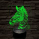 Bájos zebra 7 színű valósághű 3D led lámpa