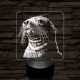Jámbor fóka 7 színű valósághű 3D led lámpa