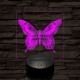 Pillangó szárnyalás 7 színű valósághű 3D led lámpa