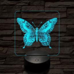 Pillangó szárnyalás 7 színű valósághű 3D led lámpa