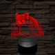 Vörös macskamedve 7 színű valósághű 3D led lámpa
