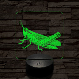 Szöcske 7 színű valósághű 3D led lámpa