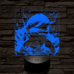 Boldog delfin 7 színű valósághű 3D led lámpa