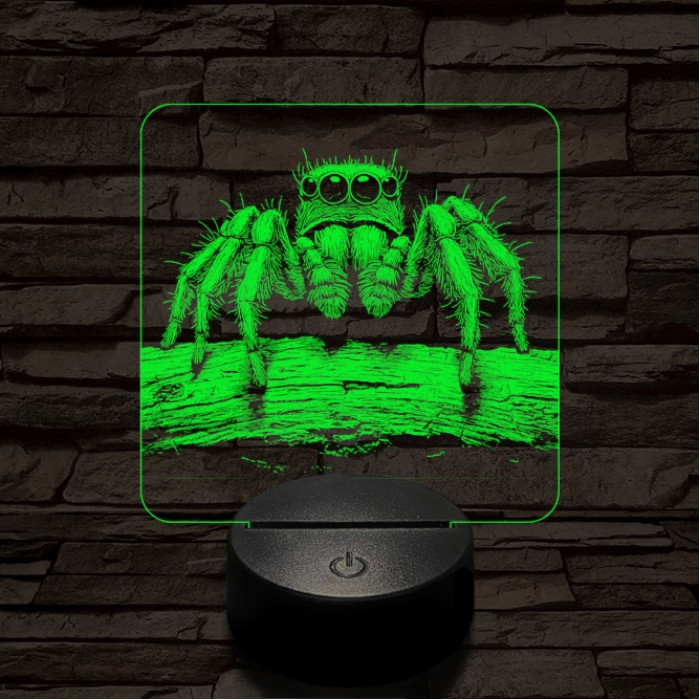 Ugrópók 7 színű valósághű 3D led lámpa