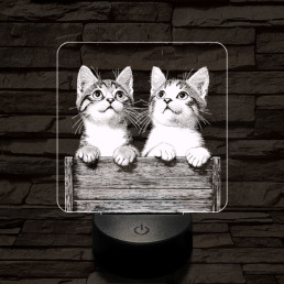 Cicabarátság 7 színű valósághű 3D led lámpa