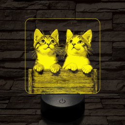 Cicabarátság 7 színű valósághű 3D led lámpa