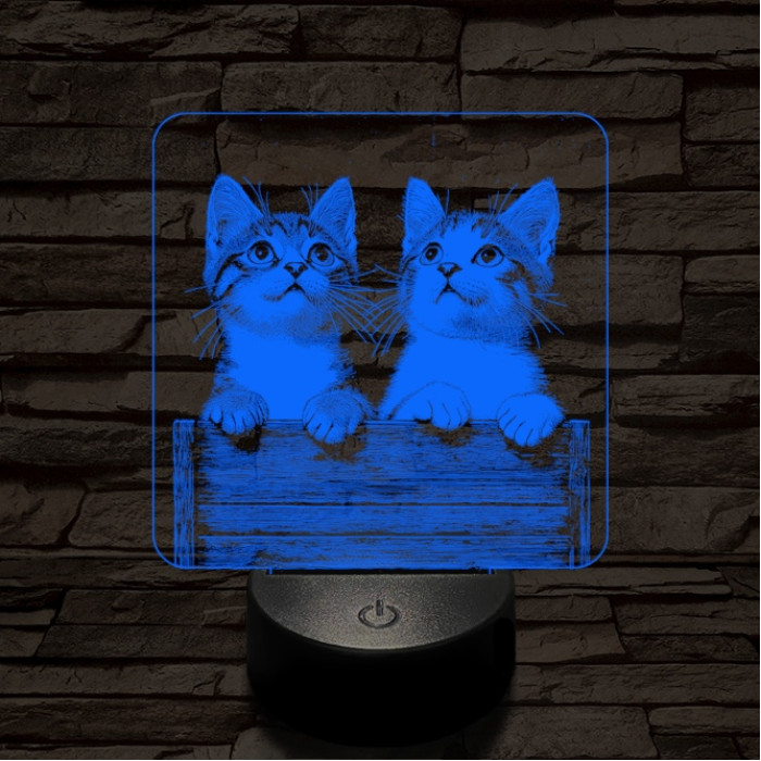 Cicabarátság 7 színű valósághű 3D led lámpa