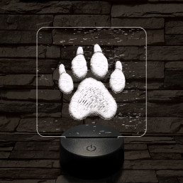 Kutyatappancs 7 színű  3D led lámpa
