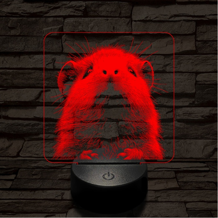 Tengerimalacka 7 színű  3D led lámpa