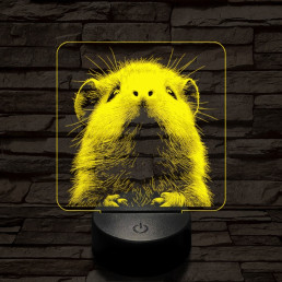 Tengerimalacka 7 színű  3D led lámpa