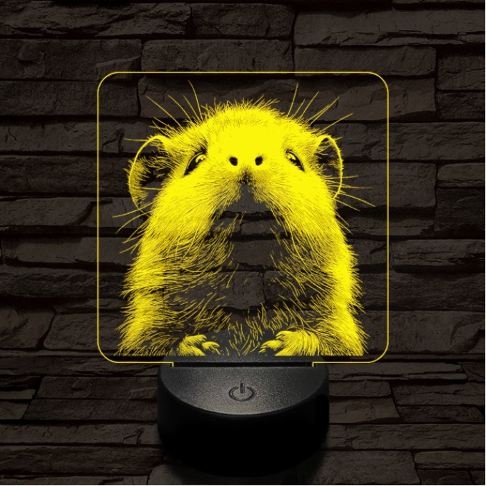 Tengerimalacka 7 színű  3D led lámpa