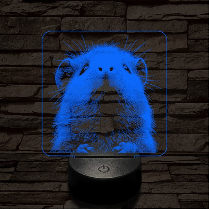 Tengerimalacka 7 színű  3D led lámpa