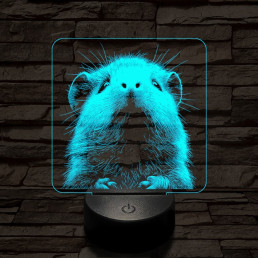 Tengerimalacka 7 színű  3D led lámpa