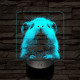 Tengerimalacka 7 színű  3D led lámpa