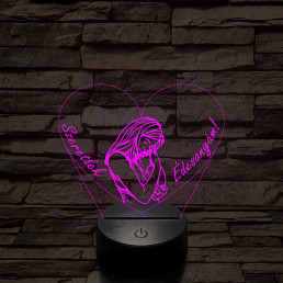 Szeretlek édesanyám 7 színű 3D led lámpa