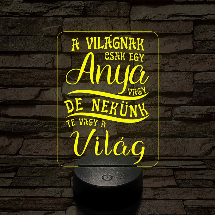 A világnak csak egy anya vagy – 7 színű, színváltós 3D LED lámpa