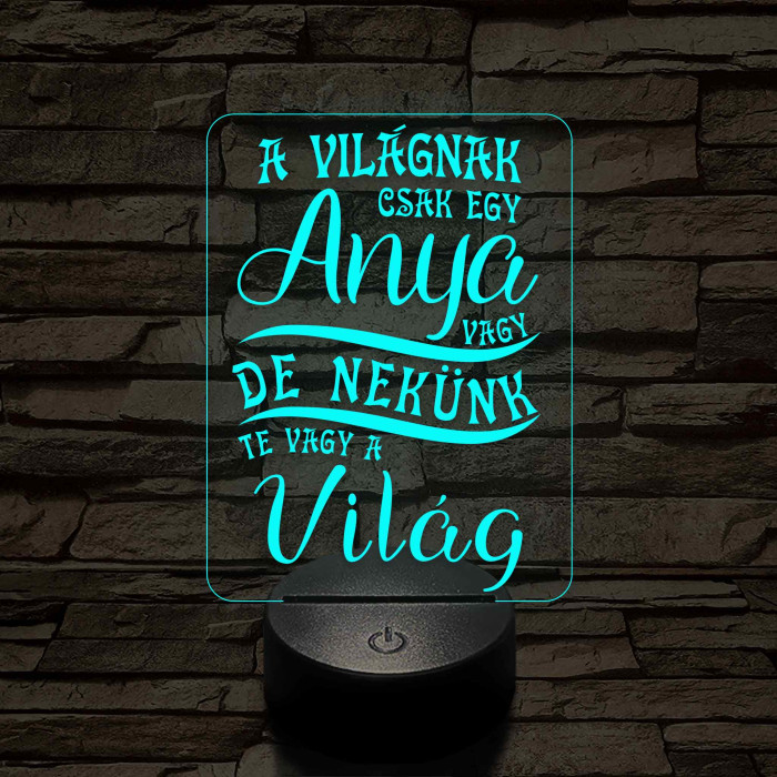 A világnak csak egy anya vagy – 7 színű, színváltós 3D LED lámpa