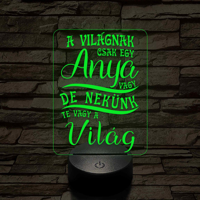 A világnak csak egy anya vagy – 7 színű, színváltós 3D LED lámpa