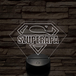 Szuperapa! 7 színű 3D led lámpa