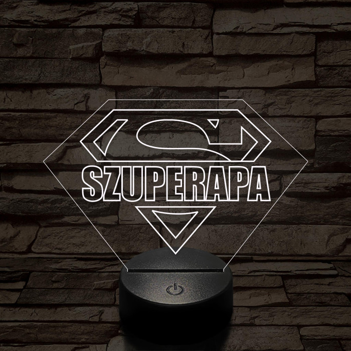 Szuperapa! 7 színű 3D led lámpa