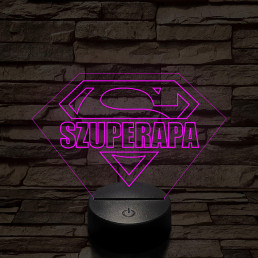 Szuperapa! 7 színű 3D led lámpa