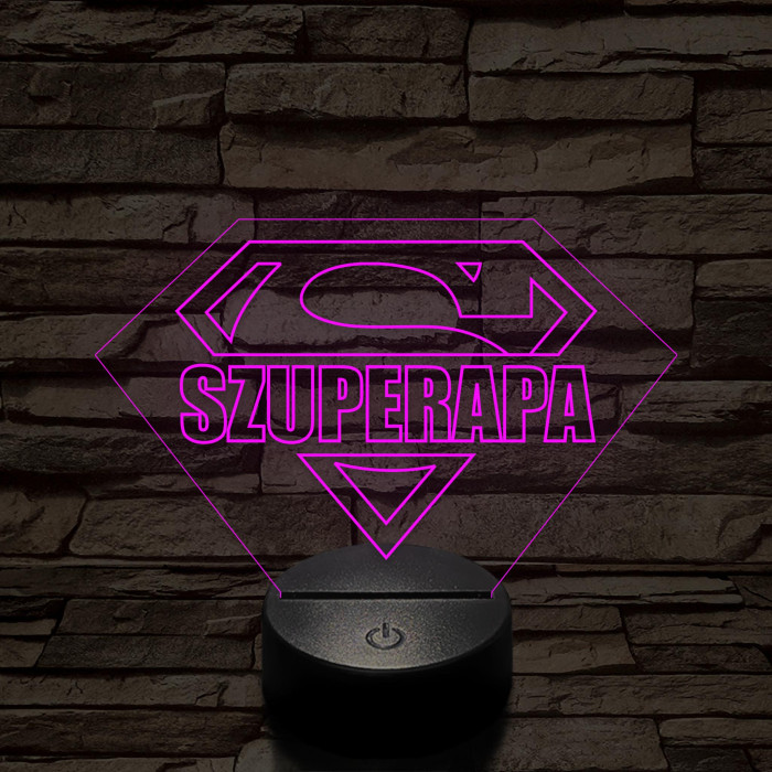 Szuperapa! 7 színű 3D led lámpa