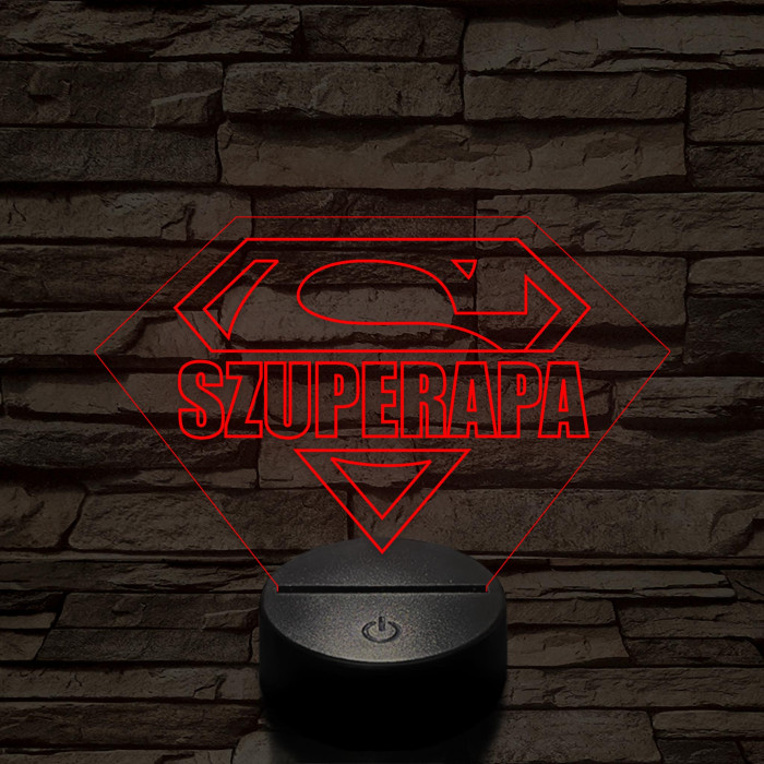 Szuperapa! 7 színű 3D led lámpa