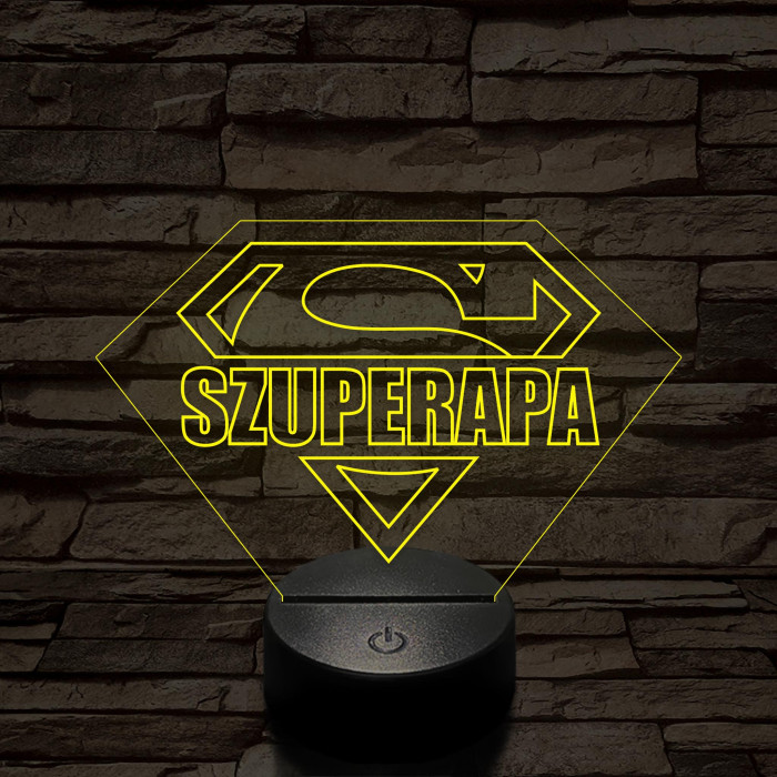 Szuperapa! 7 színű 3D led lámpa