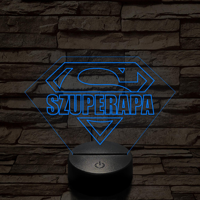 Szuperapa! 7 színű 3D led lámpa
