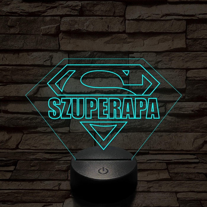 Szuperapa! 7 színű 3D led lámpa