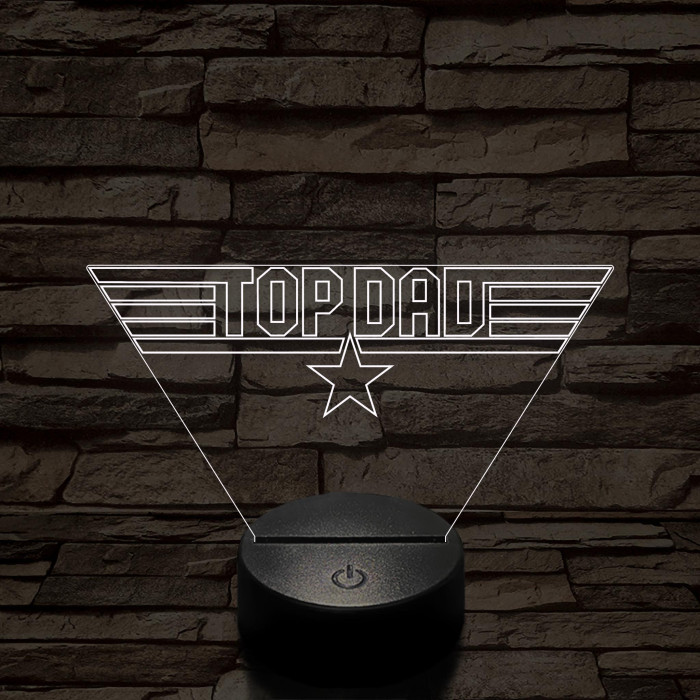 TOP DAD 7 színű 3D led lámpa