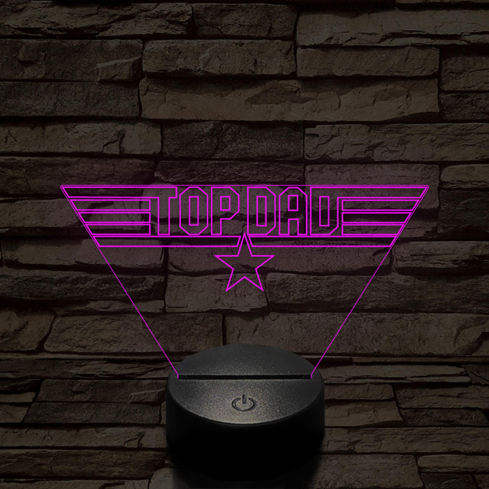 TOP DAD 7 színű 3D led lámpa