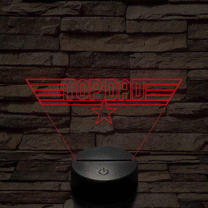 TOP DAD 7 színű 3D led lámpa