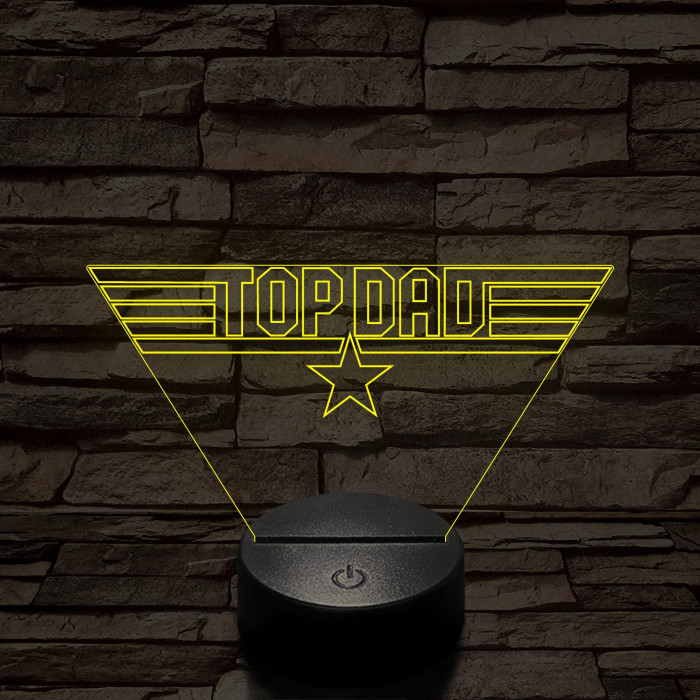 TOP DAD 7 színű 3D led lámpa