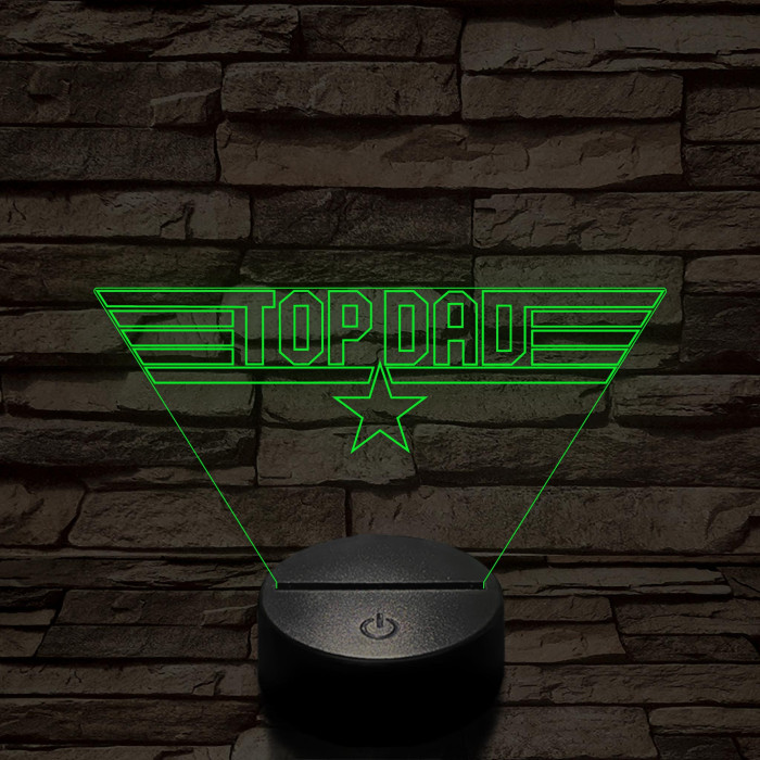 TOP DAD 7 színű 3D led lámpa