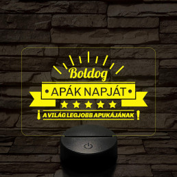 A világ legjobb apukája! 7 színű 3D led lámpa