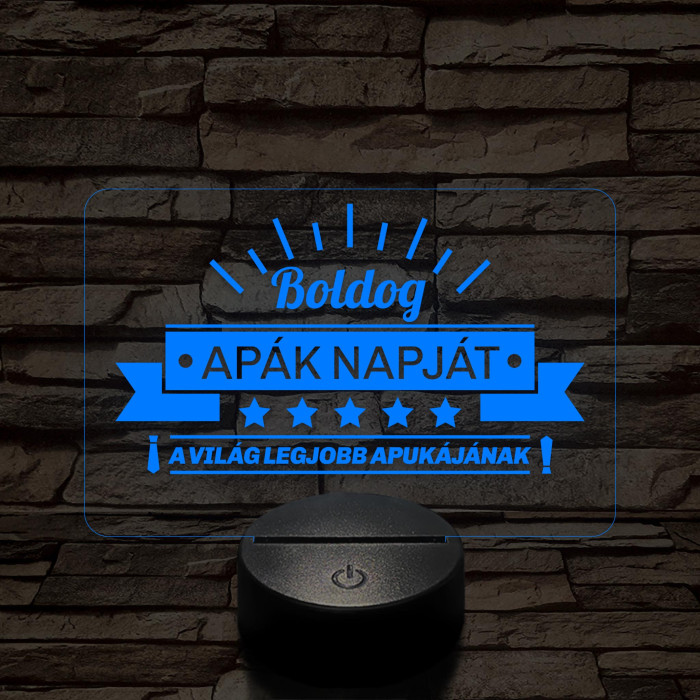 A világ legjobb apukája! 7 színű 3D led lámpa