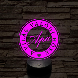 A világ valódi hőse, apa! 7 színű 3D led lámpa
