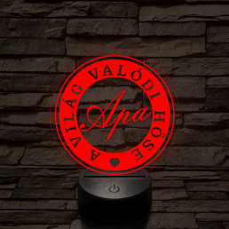 A világ valódi hőse, apa! 7 színű 3D led lámpa