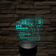 Apák napi "Apa csavarbehajtója" 7 színű 3D led lámpa