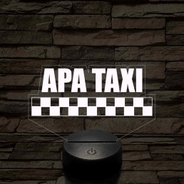APA TAXI 7 színű 3D led lámpa