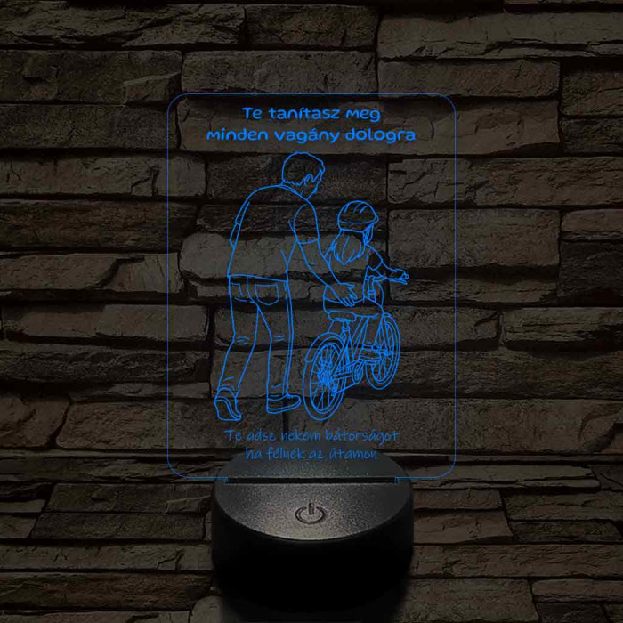 Apa bringa kislányos 7 színű 3D led lámpa