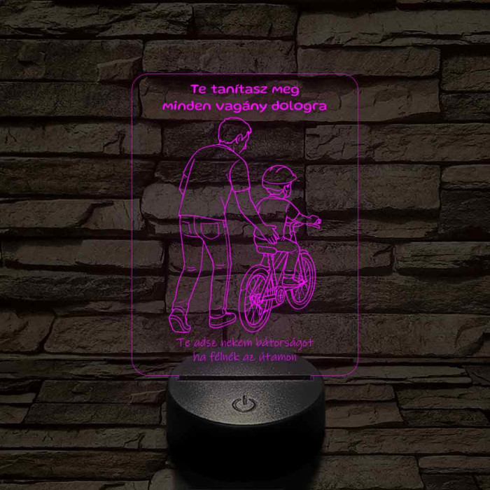 Apa bringa kisfiús 7 színű 3D led lámpa