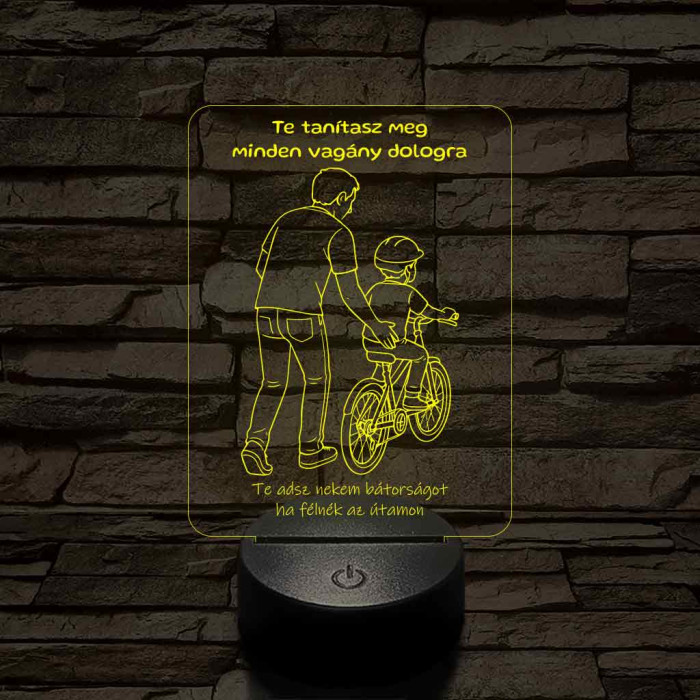 Apa bringa kisfiús 7 színű 3D led lámpa